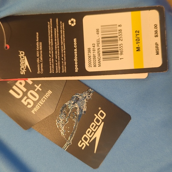 Speedo Boys 10/12 Hooded UV 50+ Swim Shirt - Picture 2 of 2